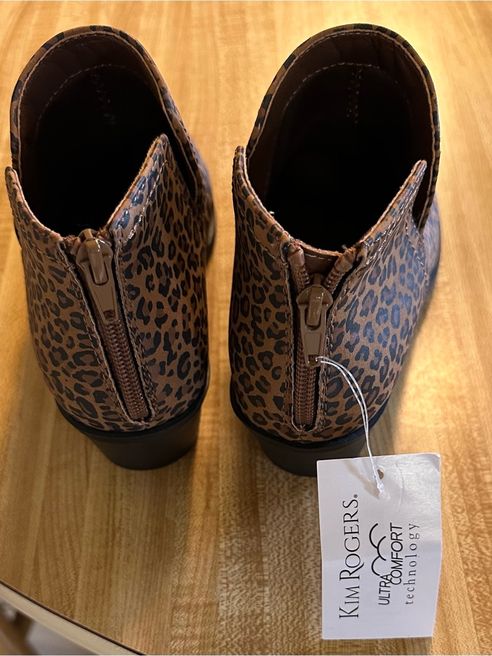 Kim Rogers Leopard Print Ankle Boots - Picture 7 of 7